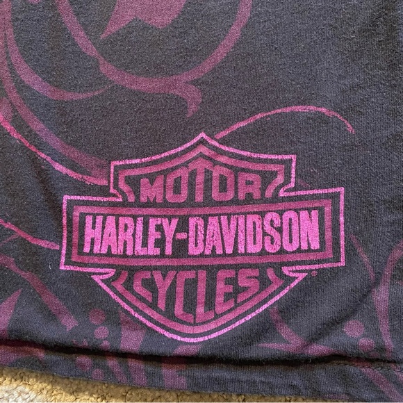 HARLEY DAVIDSON Women’s Black and Pink Tee shirt - Picture 5 of 5